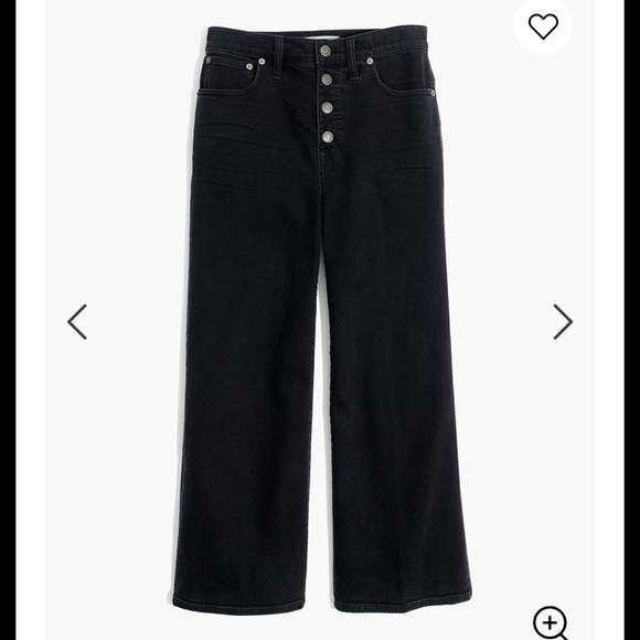 🆕 Madewell button front crop wide leg jeans - Picture 5 of 6